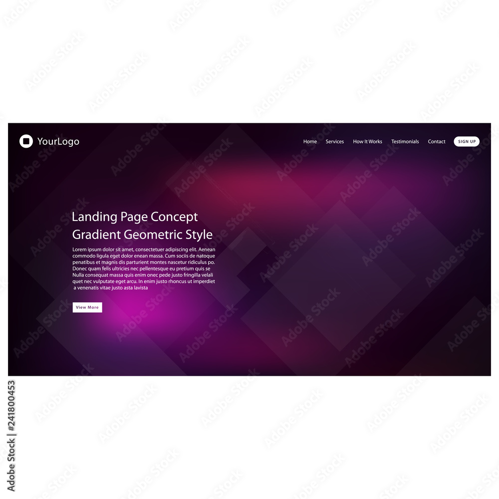 Poster abstract colored gradient mesh background of web header for website and landing page template