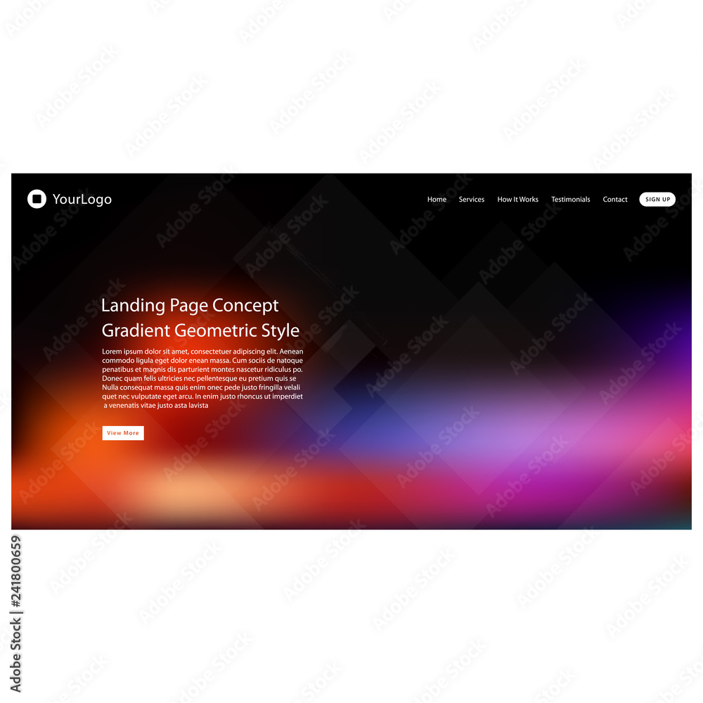Poster abstract colored gradient mesh background of web header for website and landing page template