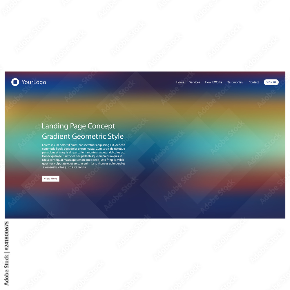 Poster abstract colored gradient mesh background of web header for website and landing page template