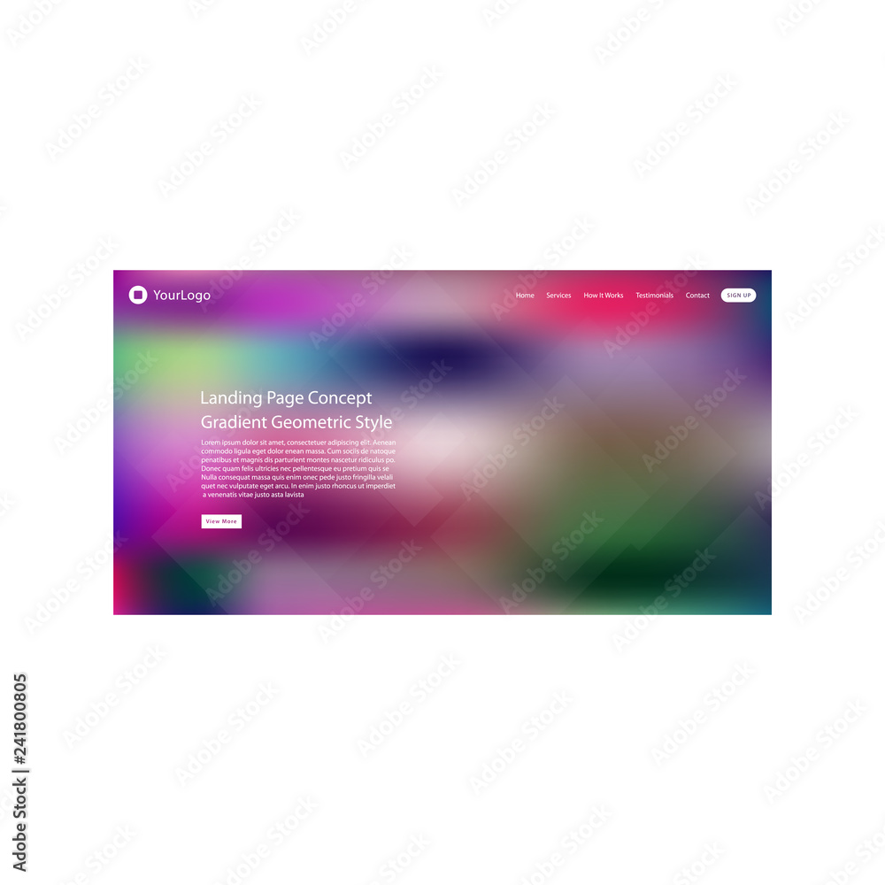 Poster abstract colored gradient mesh background of web header for website and landing page template