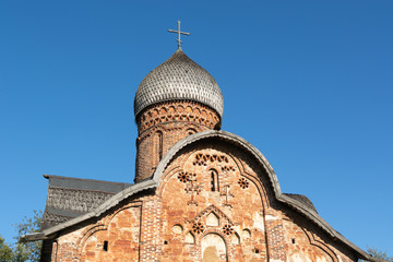 Church of Peter and Paul in Kozhevniki. Veliky Novgorod,Russia.Monument of architecture