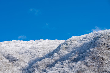 mountains and blue sky at Mt.akagi