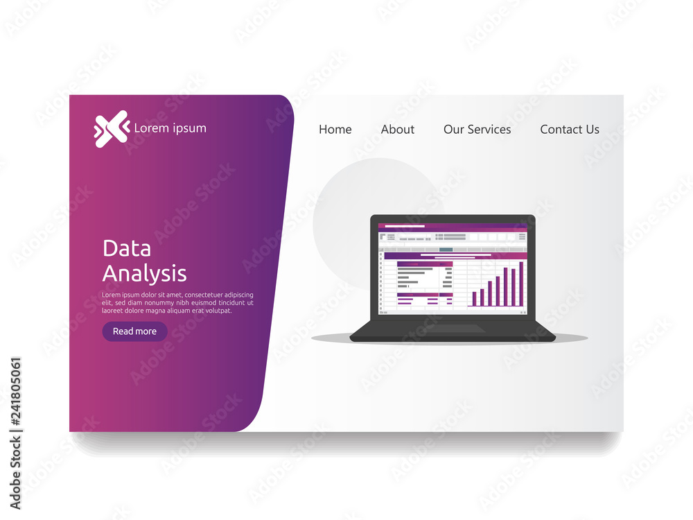 Poster big data analysis on screen. seo analytic, spreadsheet business audit with graphs charts. return on 