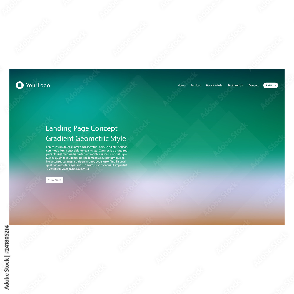 Poster abstract gradient background for landing page and website