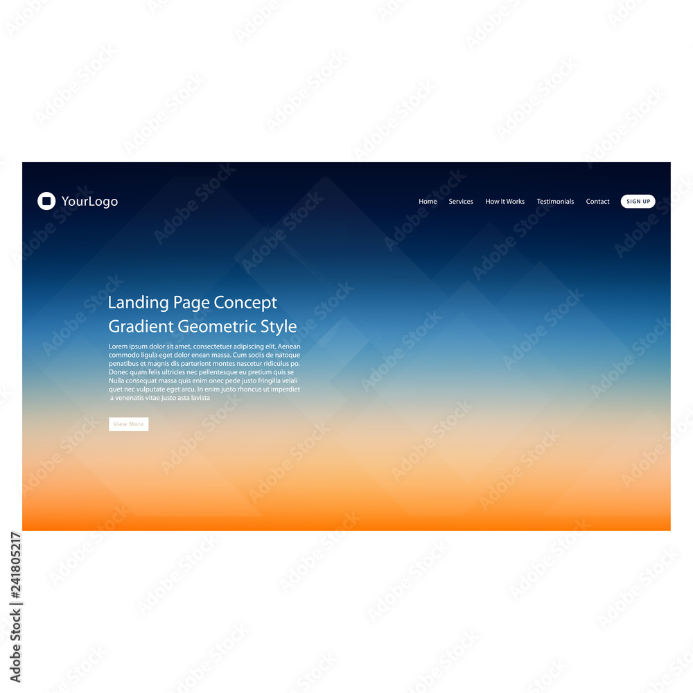 Poster abstract gradient background for landing page and website