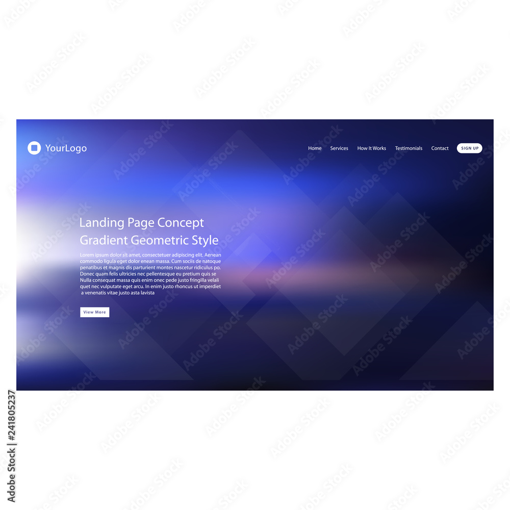 Poster abstract gradient background for landing page and website