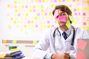 Male doctor with many conflicting prioritites 