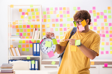 Student preparing for exams with many conflicting priorities 