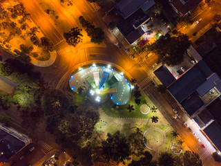 Anoitecer em Cascavel - Praça do Migrante1