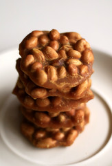 Ampyang. Peanuts in palm sugar. Traditional snack from Central Java, Indonesia.