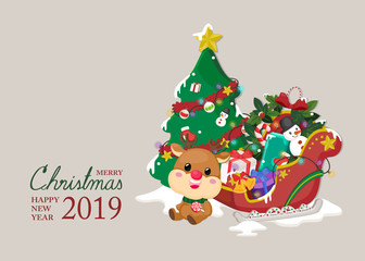 Obraz na płótnie Canvas Festive Greeting card. Christmas and New year template for invitation card. Christmas and New year Background.