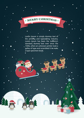 Fototapeta na wymiar Christmas and New year template for invitation card on christmas background. Christmas and New year Background.