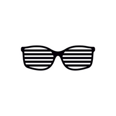 Fototapeta premium Sunglasses with stripes vector icon