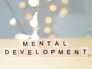 Mental Development. Words Typography Concept