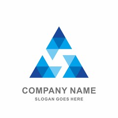 Geometric Triangle Pyramid Arrow Architecture Interior Building Business Company Stock Vector Logo Design Template
