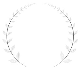  couronne de feuilles noires avec nervure 