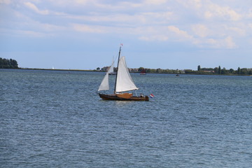 Sailboat on a Dutch lake