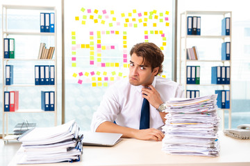 Busy businessman working in the office