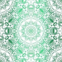 Fototapeta premium Floral Pattern, Green color Design. For Design background, paper, fashion print. Vector Illustration