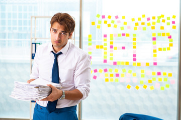 Busy businessman working in the office