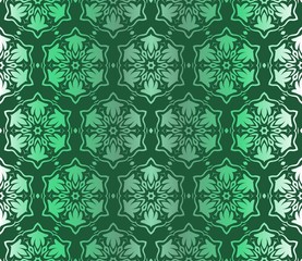 Seamless Lace Floral Background. Texture For Wallpaper, Invitation. Vector Illustration. Green gradient