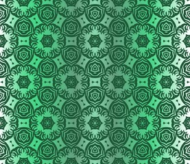 Seamless Lace Floral Background. Texture For Wallpaper, Invitation. Vector Illustration. Green gradient