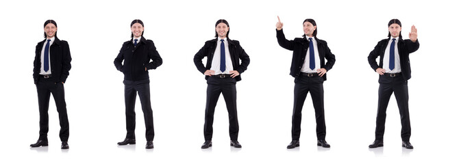 Young businessman isolated on white