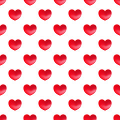 Vector seamless pattern with hearts. Hearts background for Valentines card design.