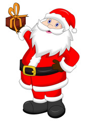 Happy Santa Claus - cartoon style character 