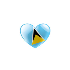 Saint Lucia flag, vector illustration on a white background