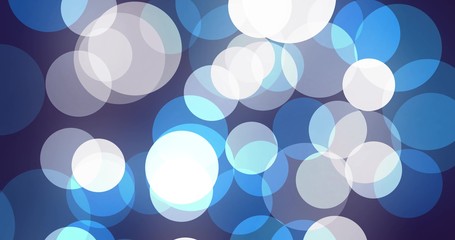 abstract background with animated glowing blue white bokeh loop, alpha