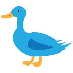 Vector illustration of funny goose on white background