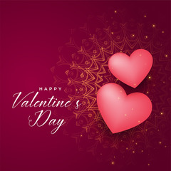 happy valentines day decorative hearts background