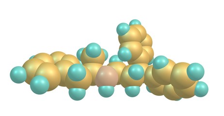 Prenylamine molecular structure isolated on white