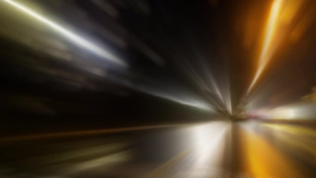 Light Speed Travel Blurred Time Lapse