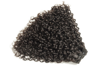 kinky curly black human hair weaves extensions bundle