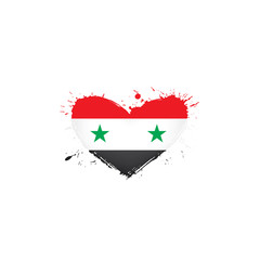 Syria flag, vector illustration on a white background