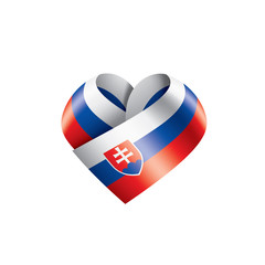 Obraz premium Slovakia flag, vector illustration on a white background