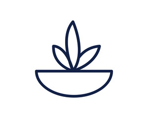 plant line icon illustration vector , plant deposit box line icon illustration design