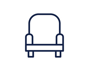 chair line icon illustration vector , chair line icon illustration design
