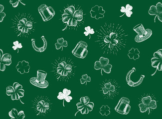 St. Patrick's Day set. Hand drawn illustrations 