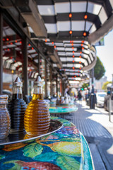 Street side Italian restaurant table in the heart of North Beach