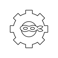 Технология обмана. Векторный значок на белом фоне.