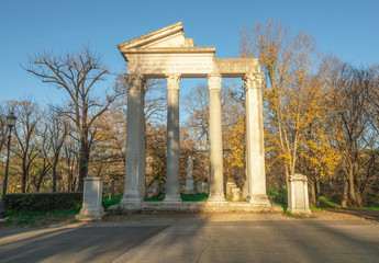 Rome (Italy) - The Villa Borghese monumental park with Terrazza del Pincio and Piazza del Popolo