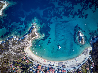 Fototapeta premium Piękna plaża widok z lotu ptaka drone strzał