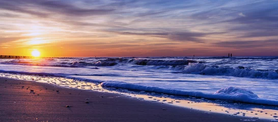 Foto auf Acrylglas sunset on the beach © Ken