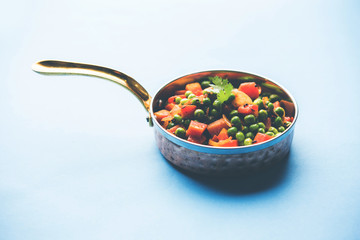 Carrot green peas sabzi / Gajar Mutter sabji