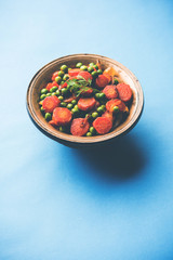 Carrot green peas sabzi / Gajar Mutter sabji