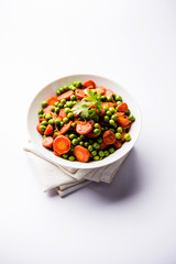 Carrot green peas sabzi / Gajar Mutter sabji