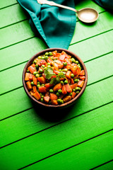 Carrot green peas sabzi / Gajar Mutter sabji
